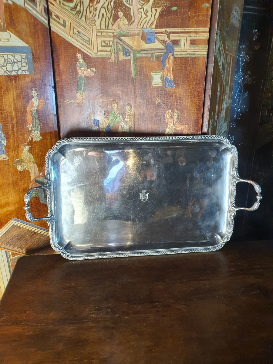 André Aucoc Solid Silver Tray. 