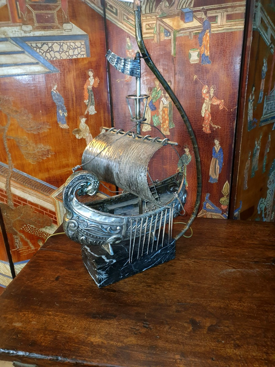 Lampe bateau bronze. -photo-1