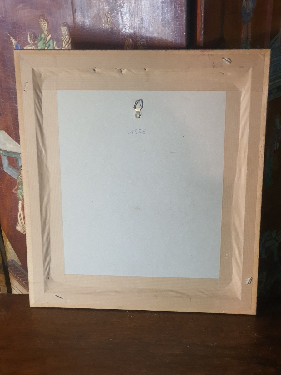 Tableau gouache femmes art déco  Bernard Peltriaux.-photo-2