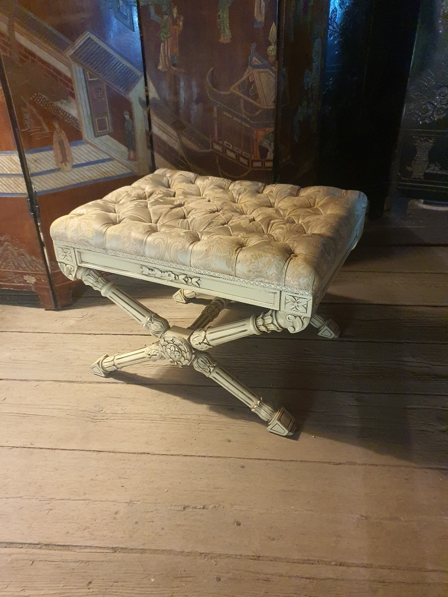 Louis XVI Style Stool, 19th Century. -photo-2