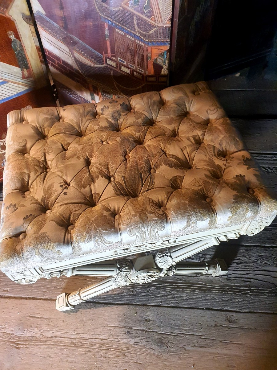 Louis XVI Style Stool, 19th Century. -photo-1