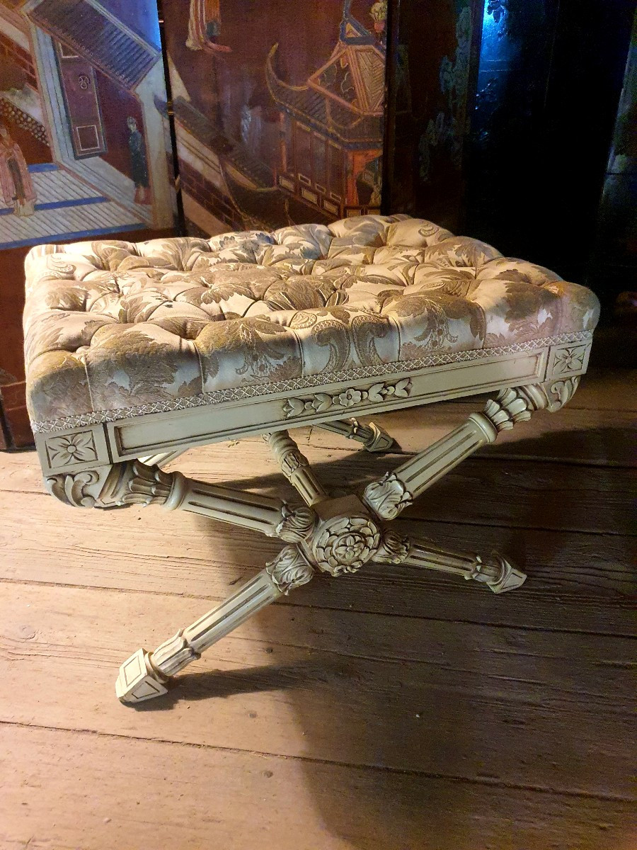 Louis XVI Style Stool, 19th Century. 
