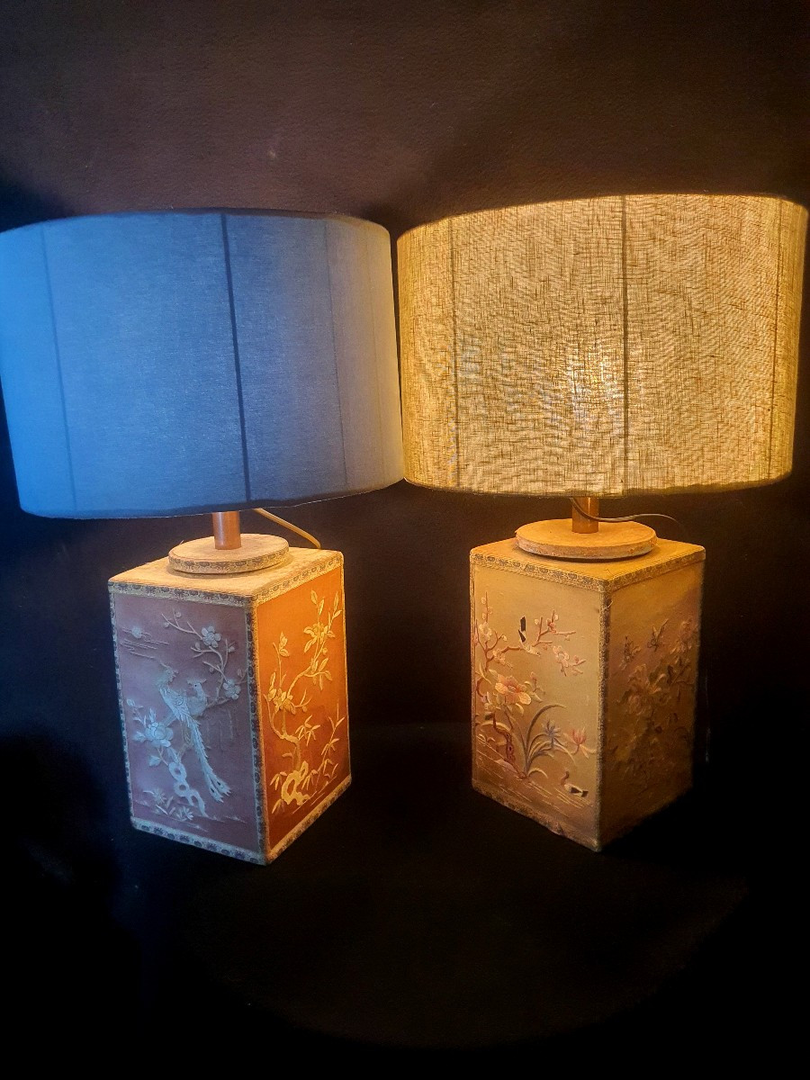 Paire de lampes chinoises.-photo-4