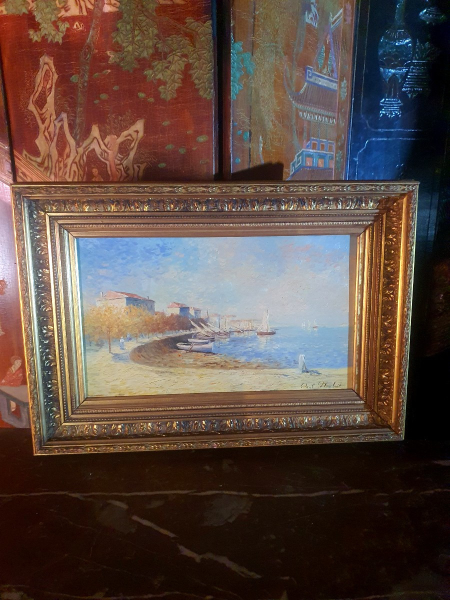 Marine Painting, Paul Flaubert, Impressionist.-photo-2