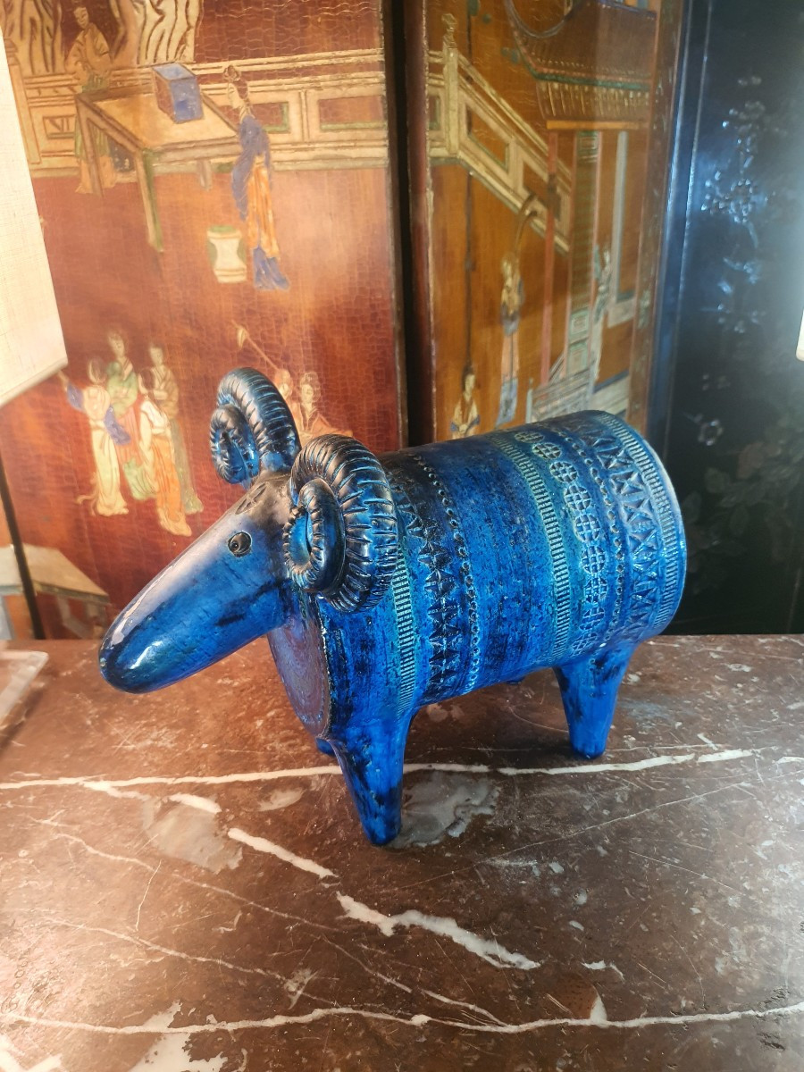 Sculpture Bélier, Aldo Londi , Bitossi.-photo-2