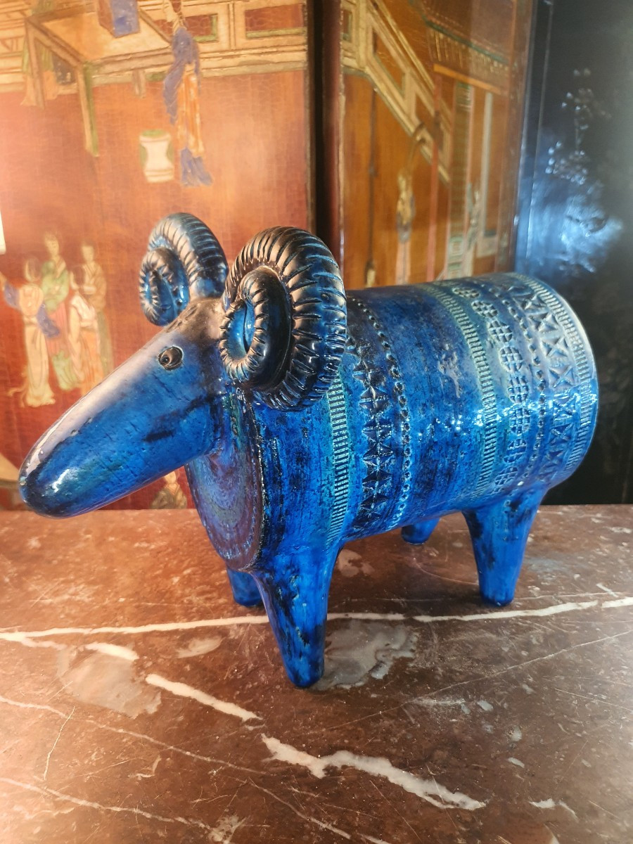 Sculpture Bélier, Aldo Londi , Bitossi.-photo-3