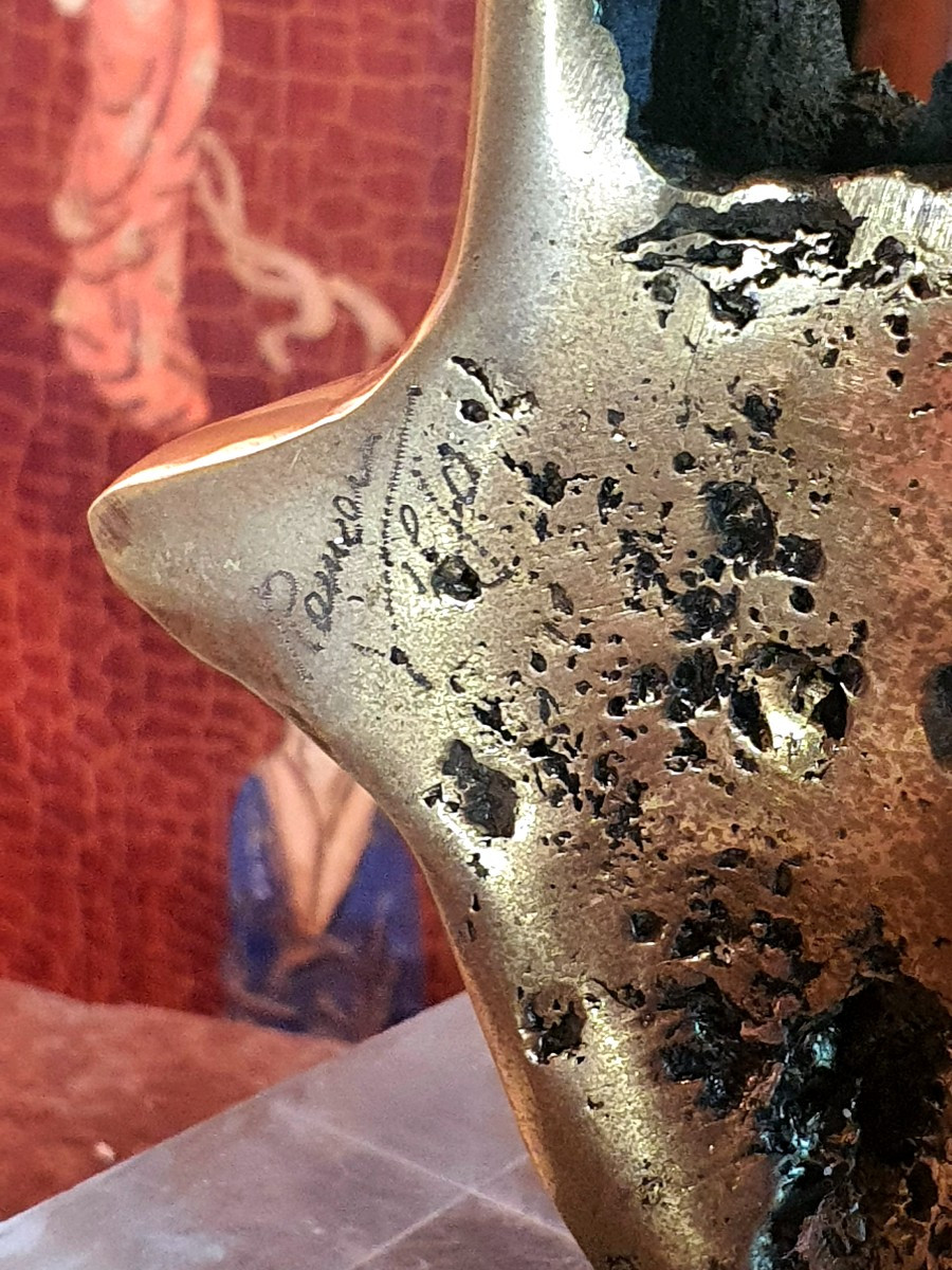 Sculpture brutaliste bronze , Ramon Viejo.-photo-3