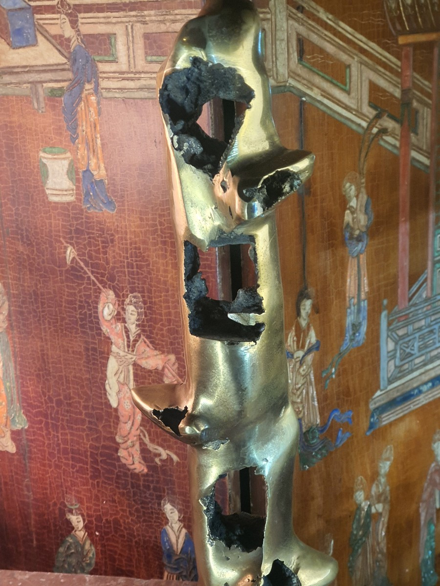 Sculpture brutaliste bronze , Ramon Viejo.-photo-4