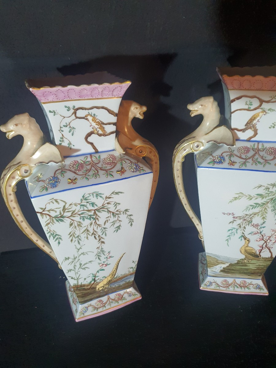 Paire de vases porcelaine goût Chine -photo-4