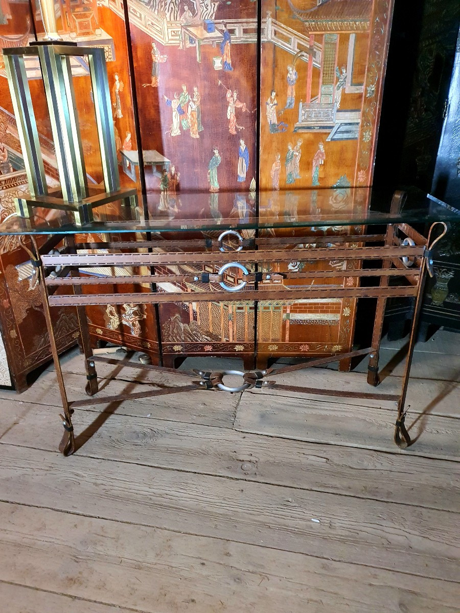 Jacques Adnet School Console.-photo-2