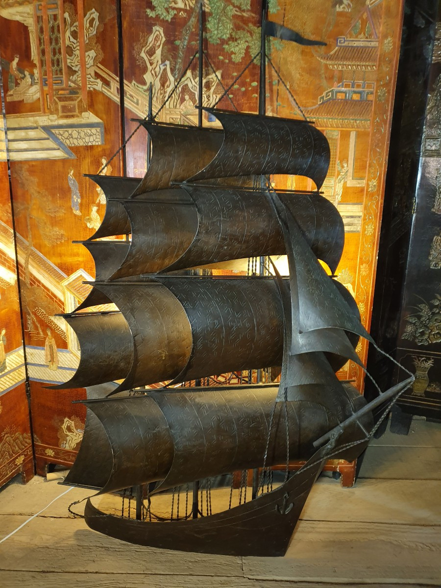 Very Large Boat Wall Light. -photo-3