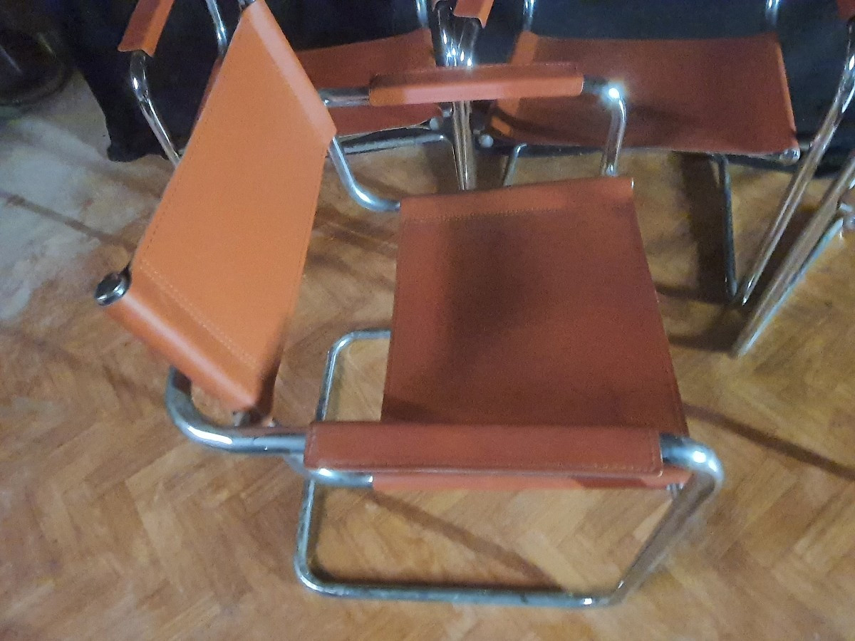 Série de quatre fauteuils Mattéo Grassi  Marcel Breuer.-photo-3