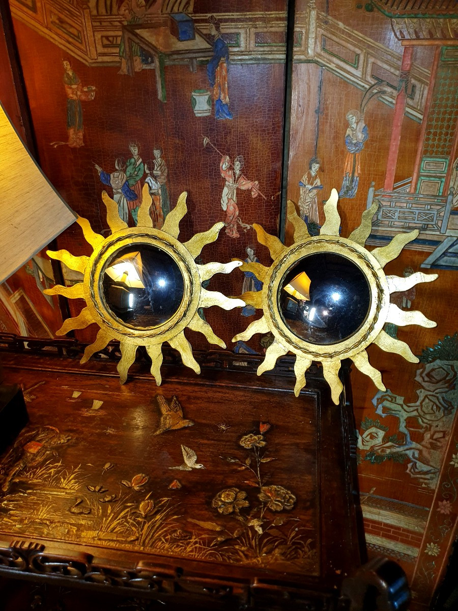 Paire de miroirs soleils ,sorcière. -photo-4