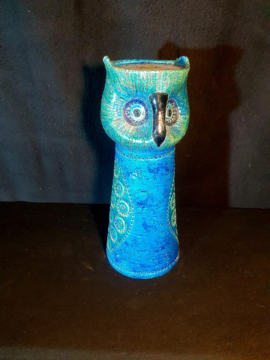 Sculpture hibou Aldo Londi , Bitossi. -photo-3