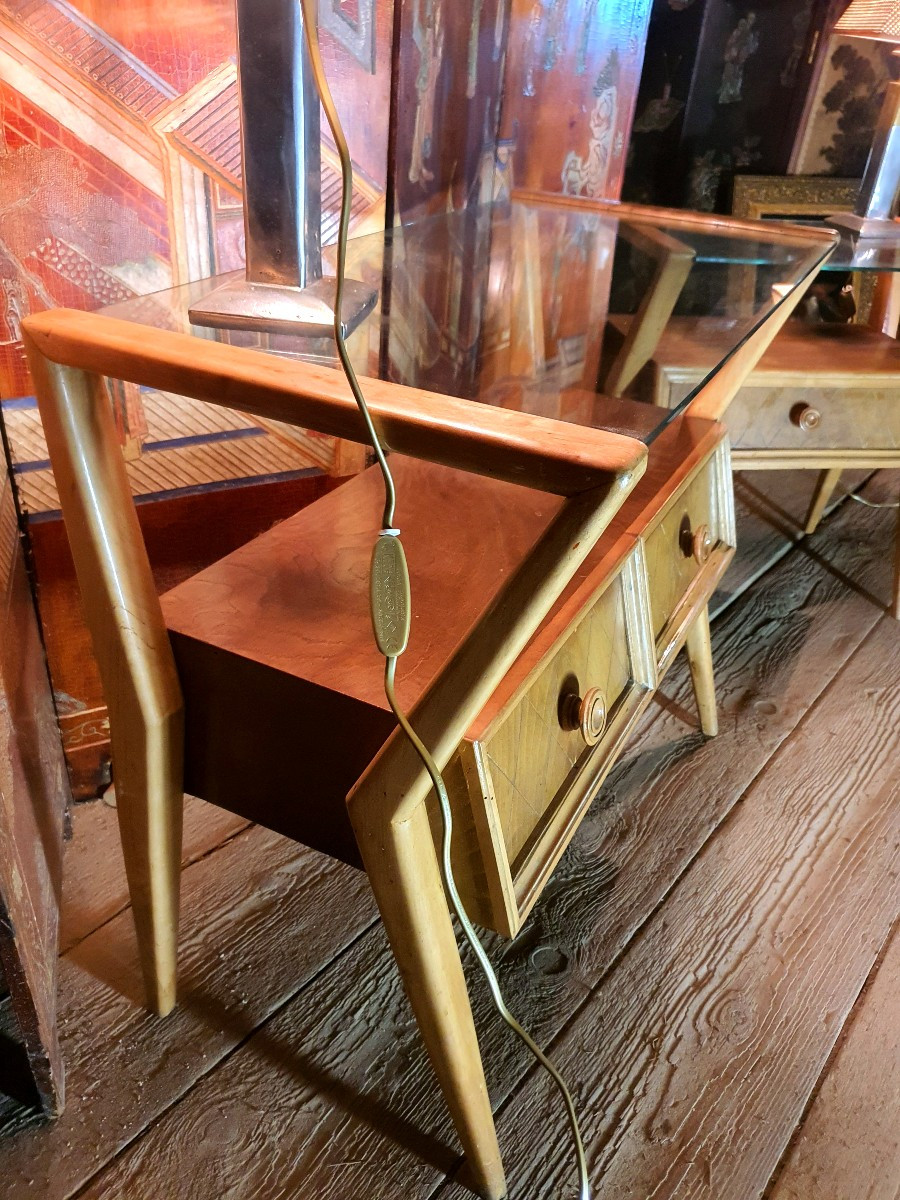 Paire de consoles esprit Jean Royère. -photo-3