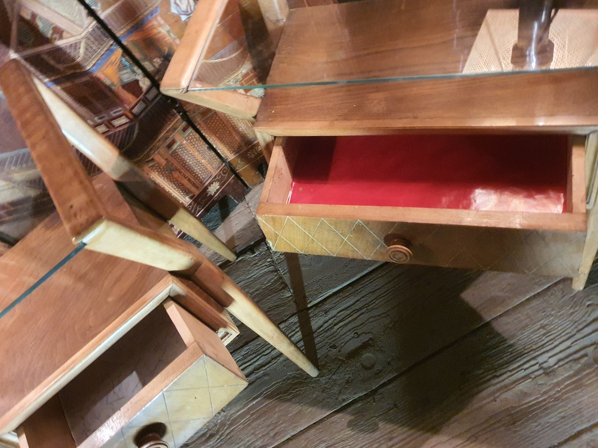 Paire de consoles esprit Jean Royère. -photo-2