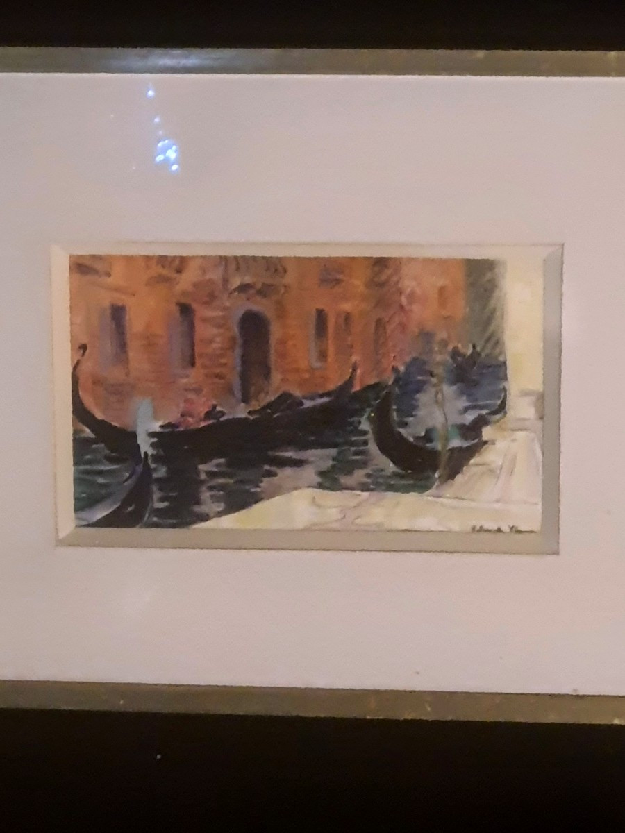 Paire de tableaux Venise ,Hélène des Ylouses.-photo-4