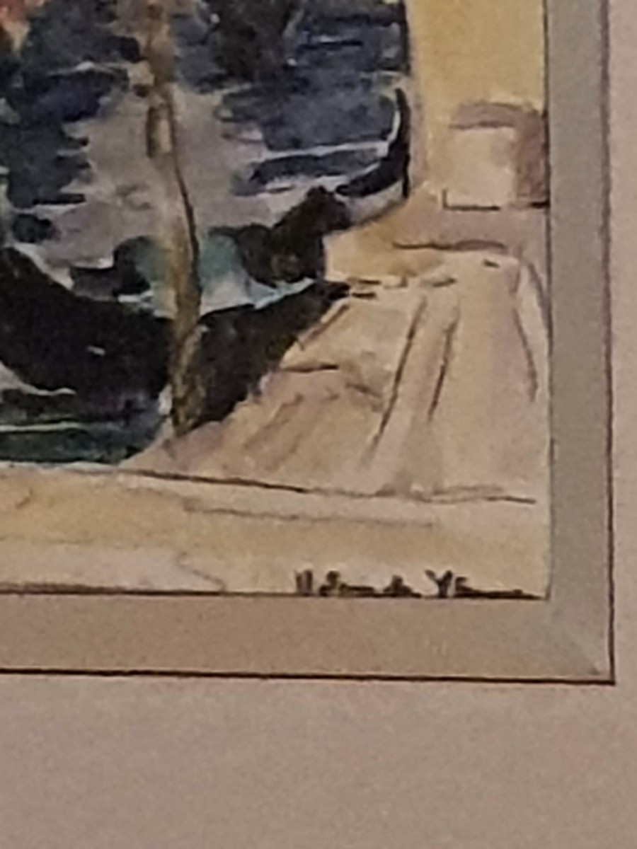 Paire de tableaux Venise ,Hélène des Ylouses.-photo-4