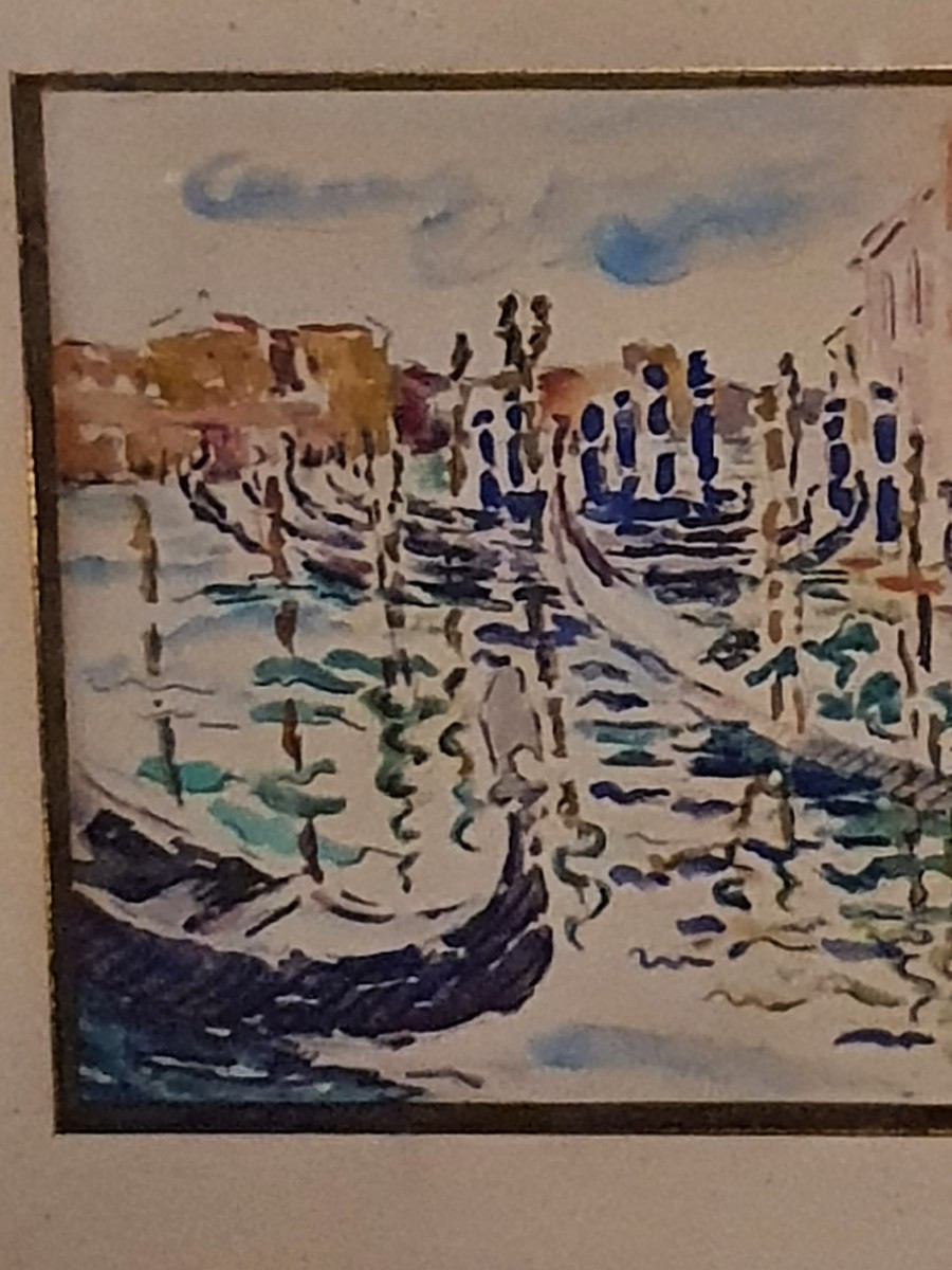 Paire de tableaux Venise ,Hélène des Ylouses.-photo-5