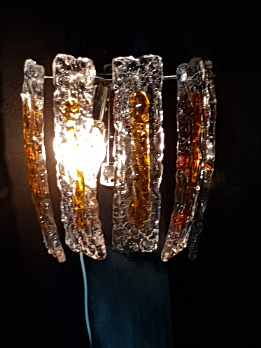 Paire d appliques vintage verre Murano-photo-1