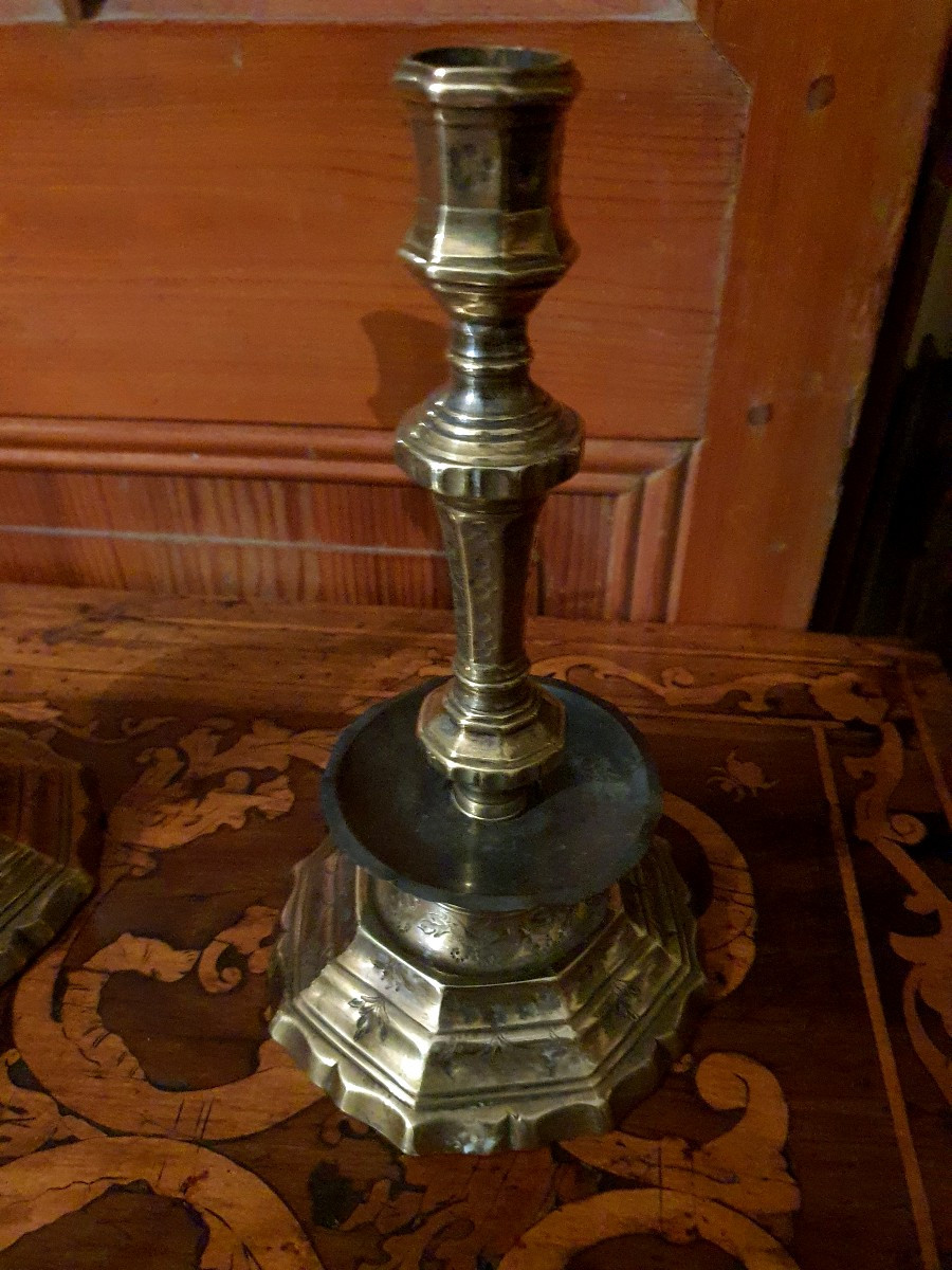 Pair Of Louis XIV Candlesticks -photo-3