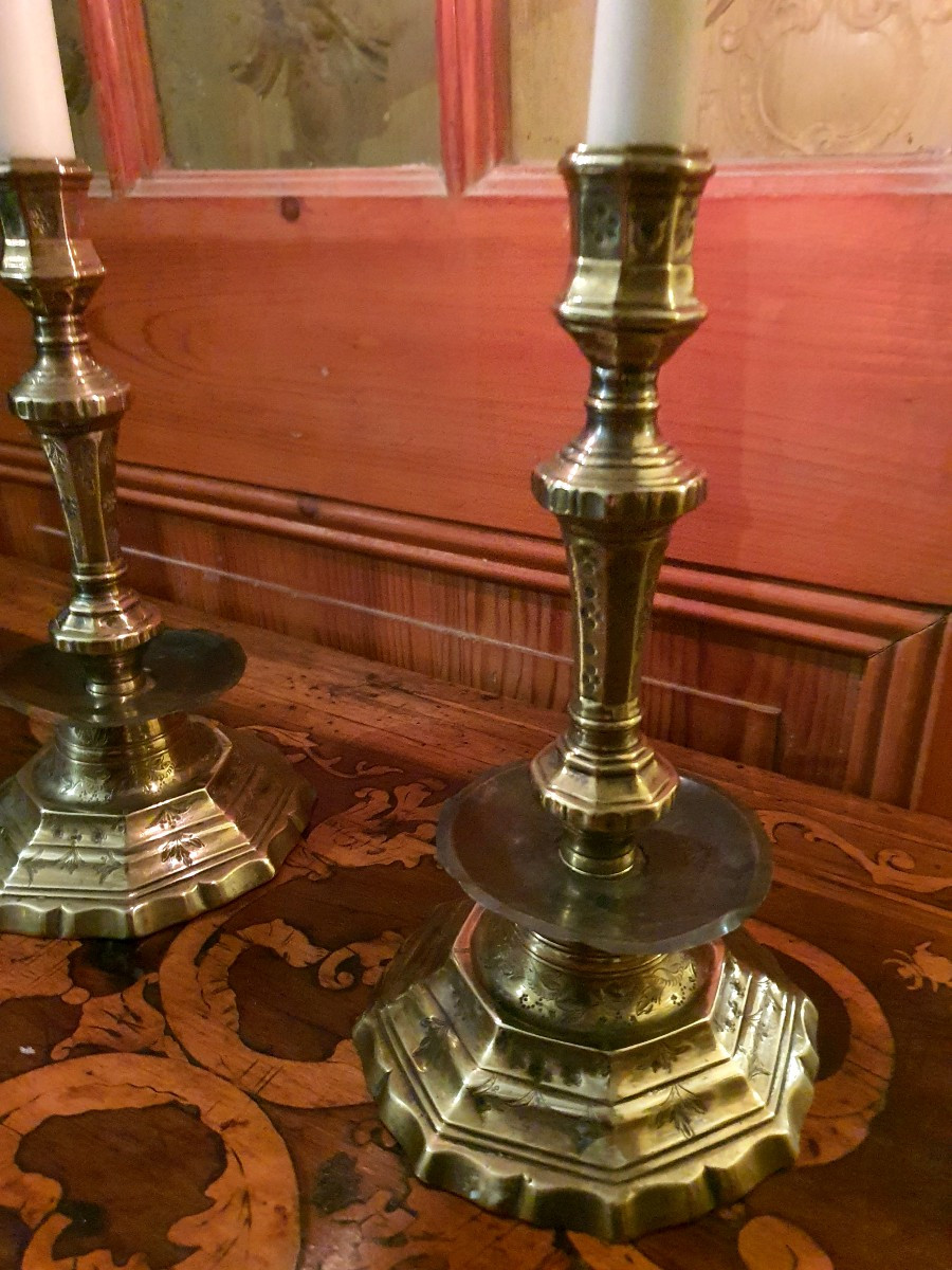 Pair Of Louis XIV Candlesticks -photo-1