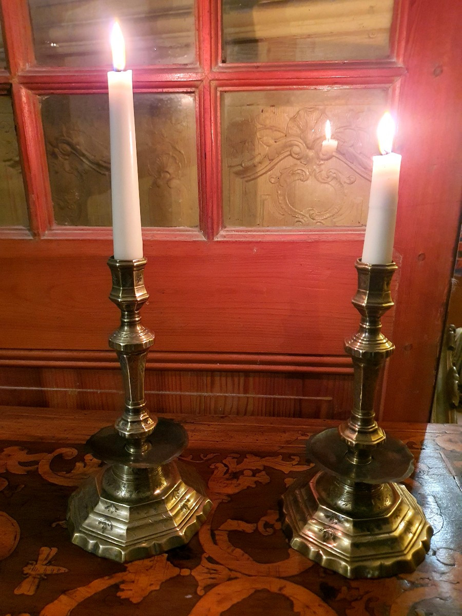 Pair Of Louis XIV Candlesticks -photo-4