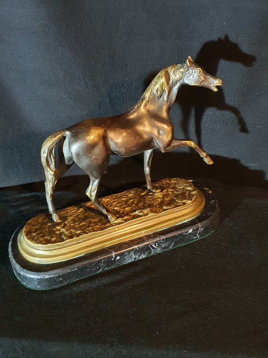 Sculpture bronze cheval. -photo-4
