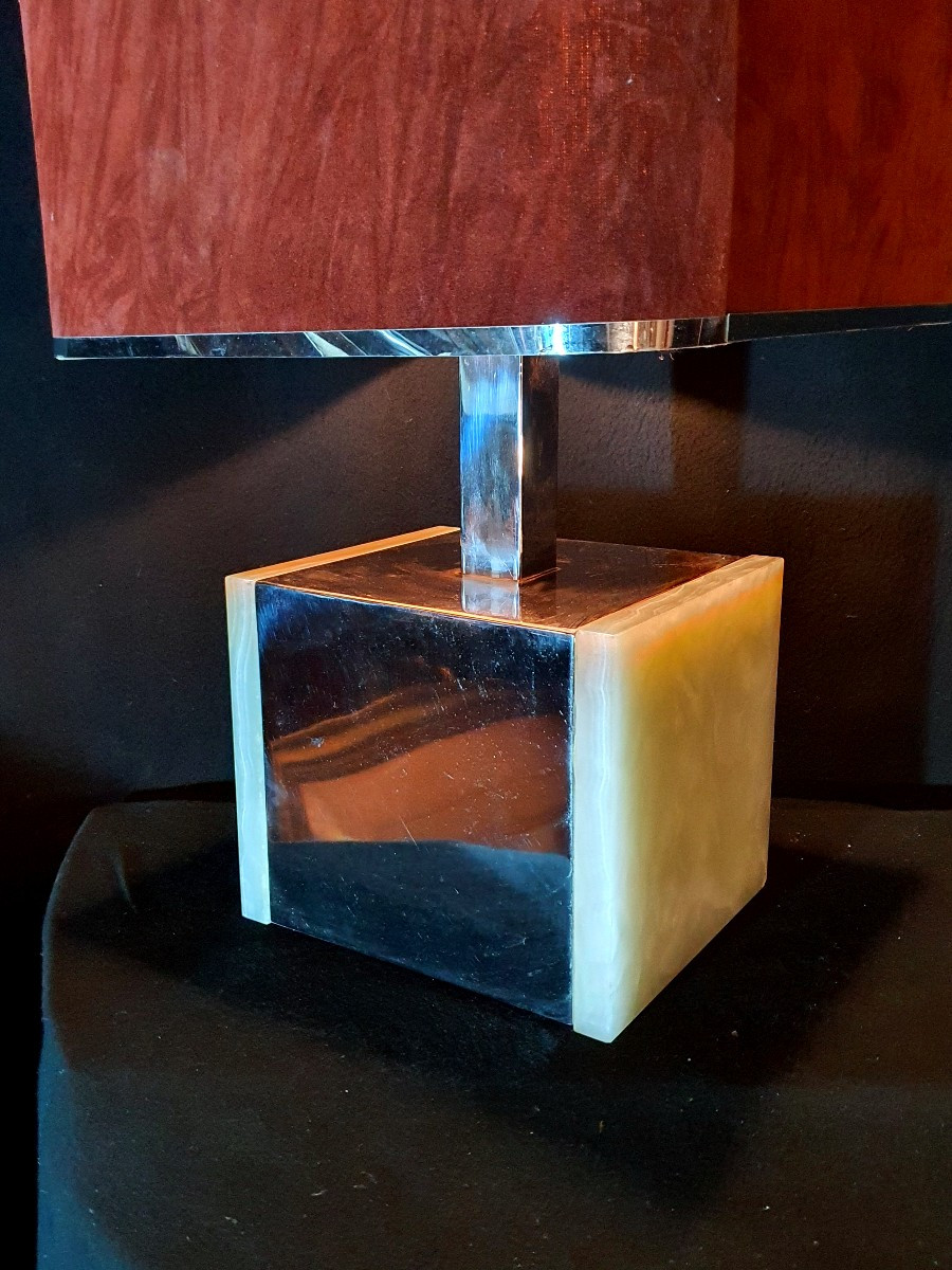 Lampe vintage esprit Willy Rizzo. -photo-3