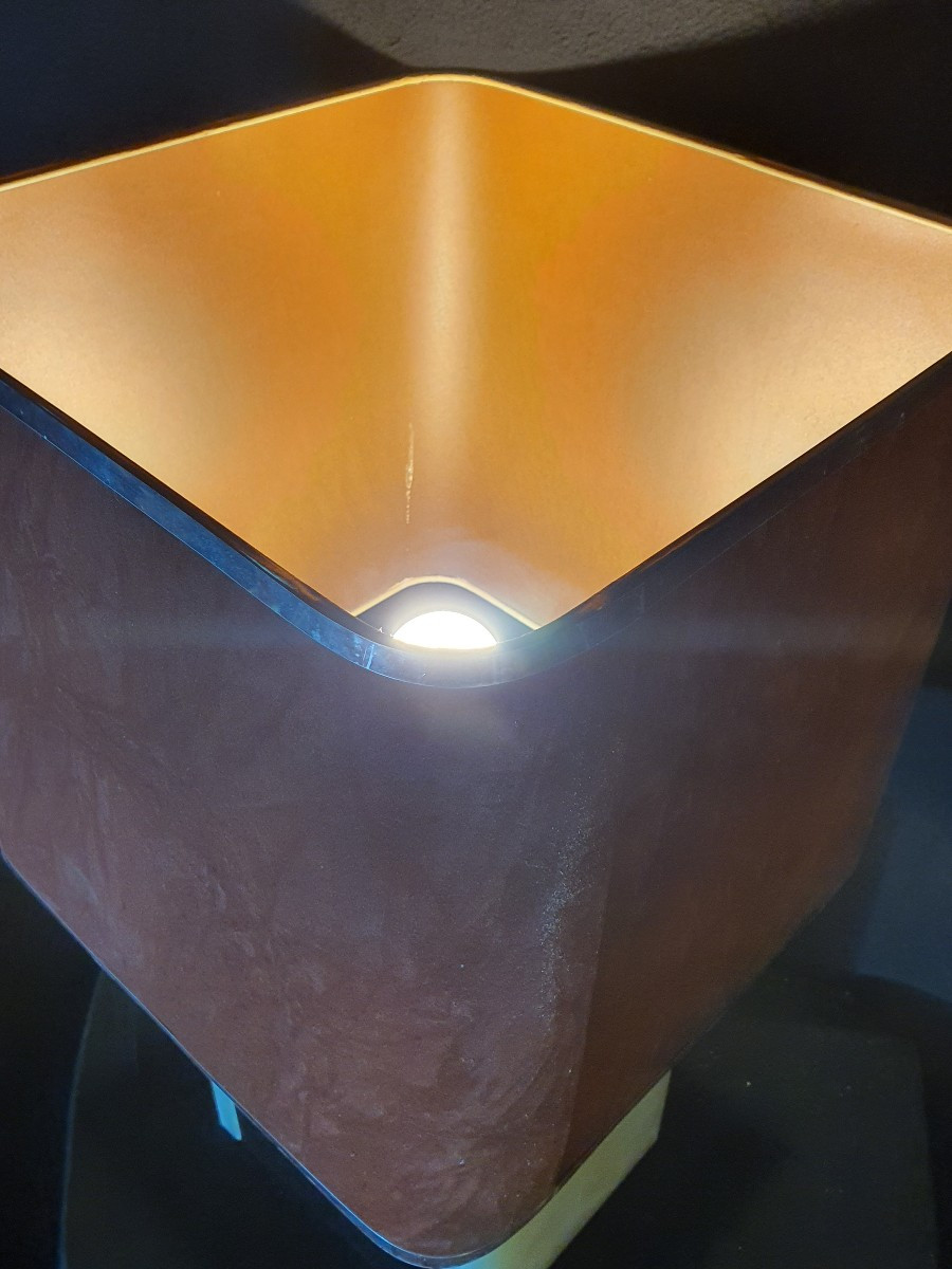 Lampe vintage esprit Willy Rizzo. -photo-4