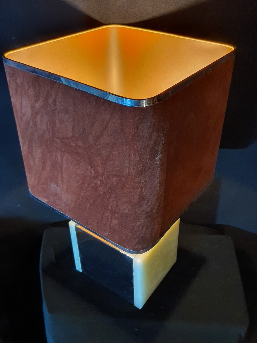 Lampe vintage esprit Willy Rizzo. -photo-4