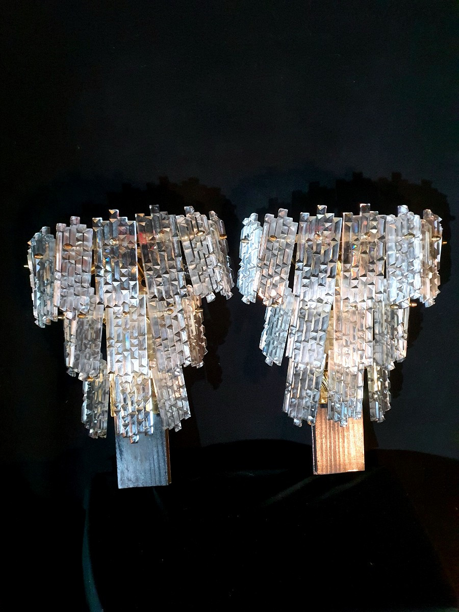 Pair Of Large Hollywood Regency Wall Sconces, Kinkeldey