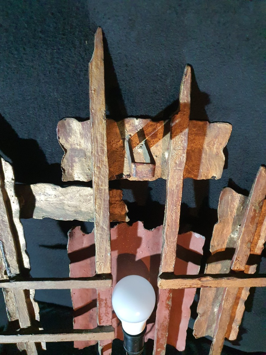 Brutalist Vintage Wall Sconce. -photo-4