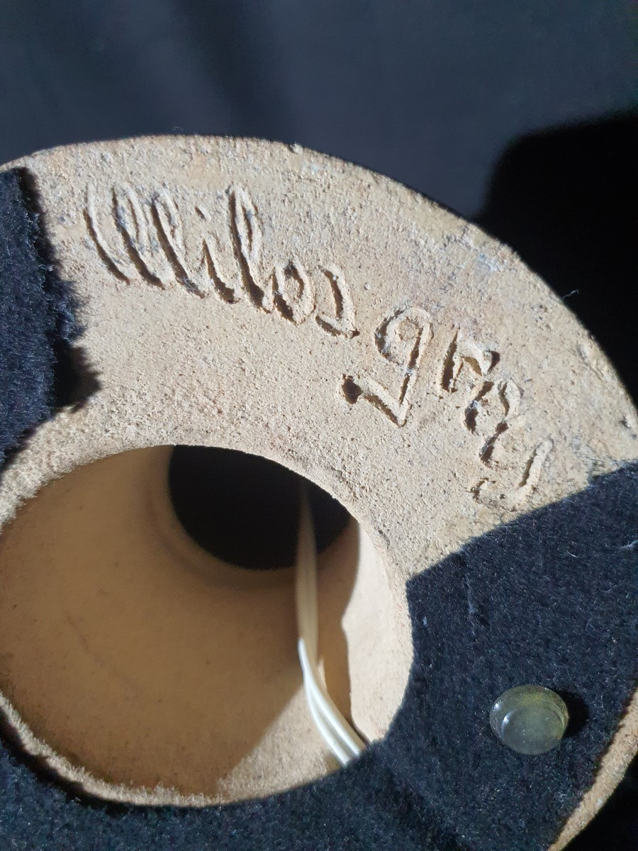 1960s Scandinavian Stoneware Ceramic Lamp.-photo-3