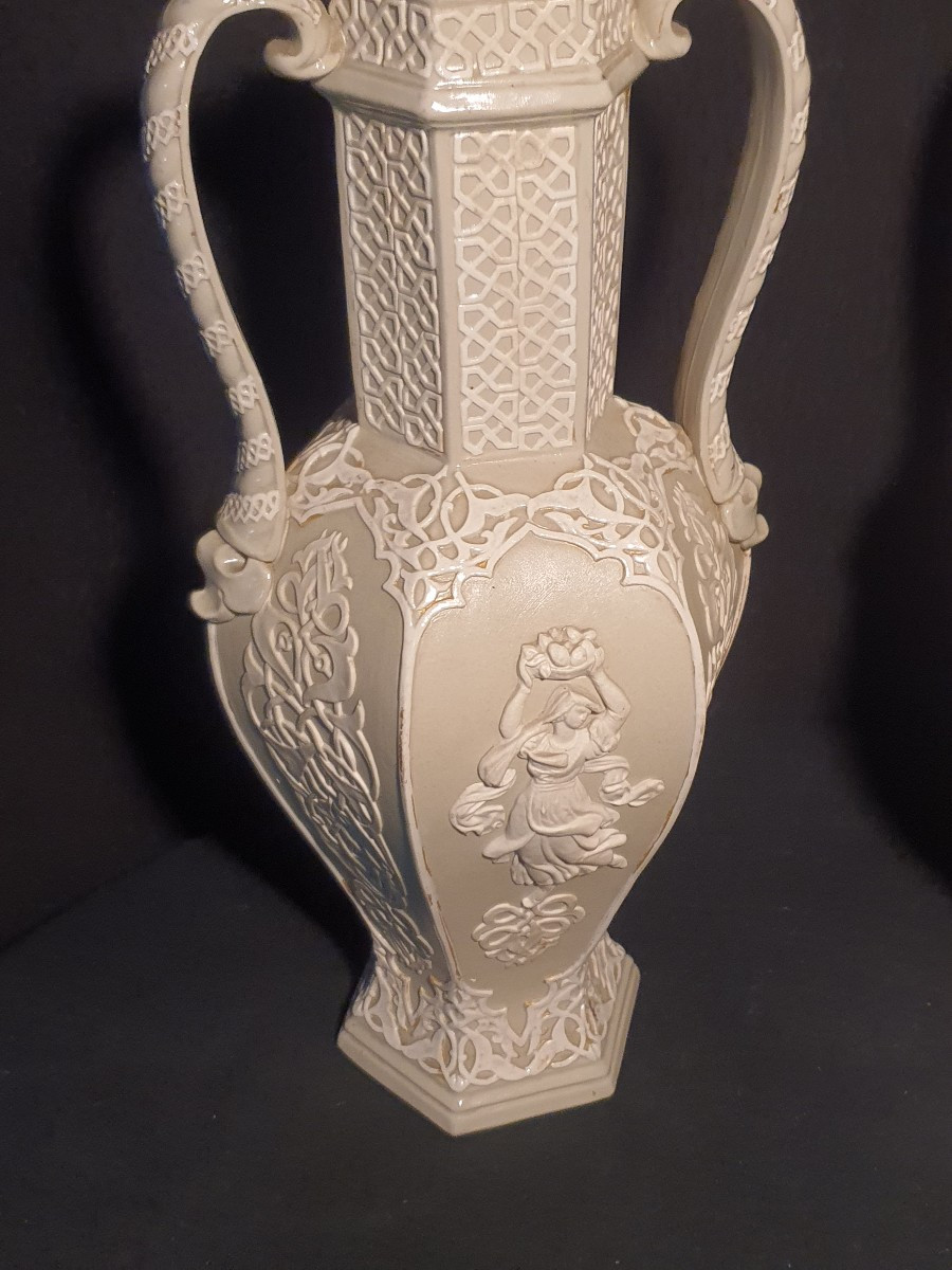 Paire de vases décor Wedgwood  Villeroy et Boch-photo-2