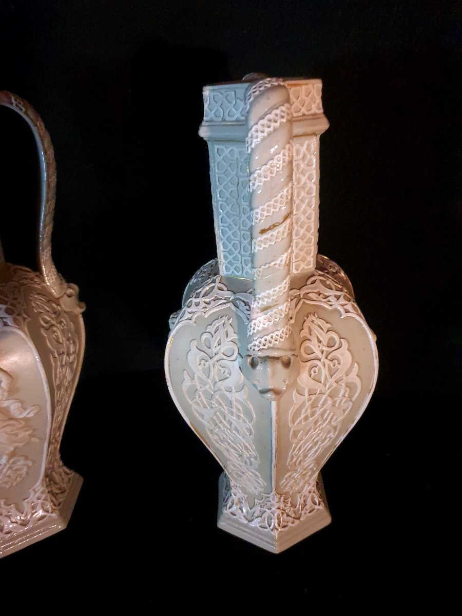 Paire de vases décor Wedgwood  Villeroy et Boch-photo-6