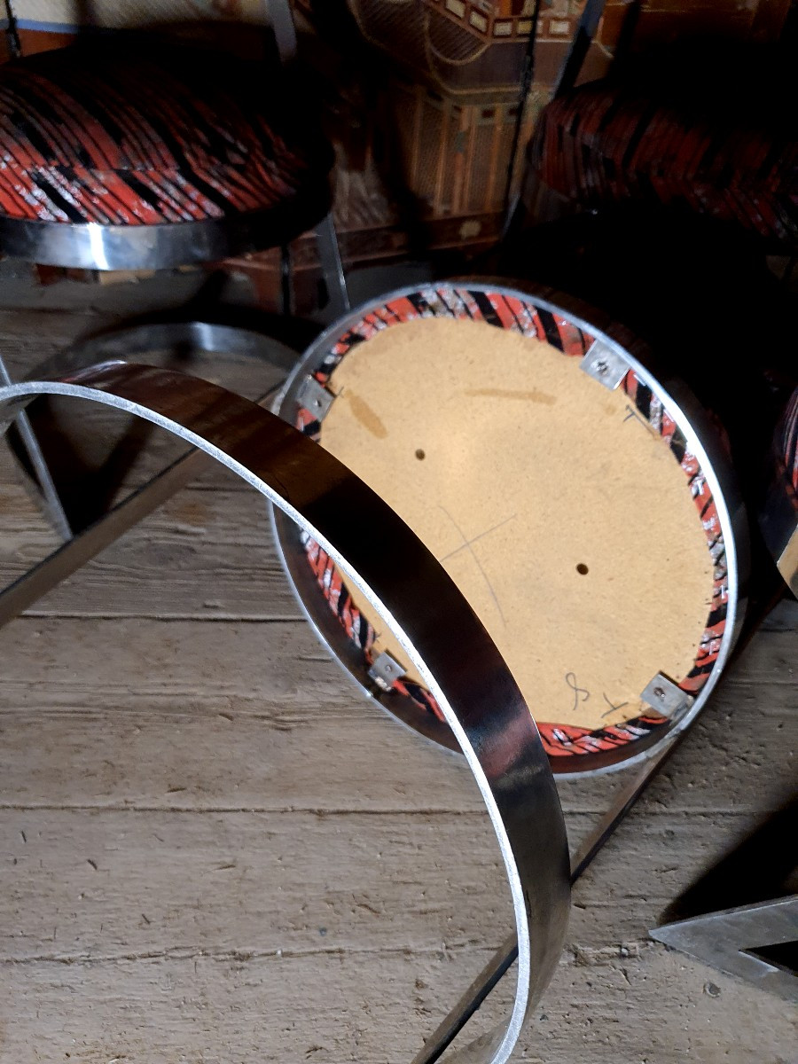 Fauteuils vintage métal,  Italie.-photo-2