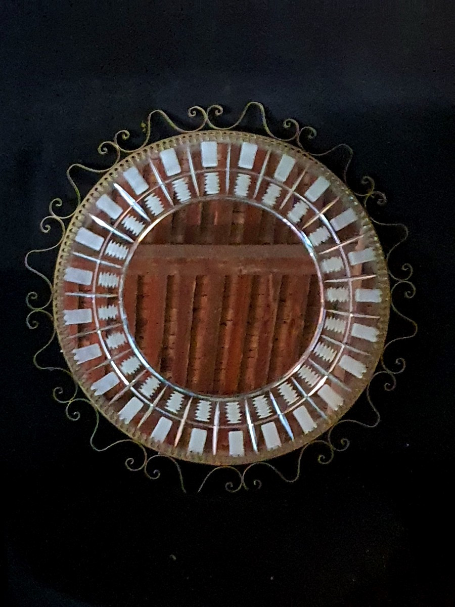 Miroir soleil années 40.