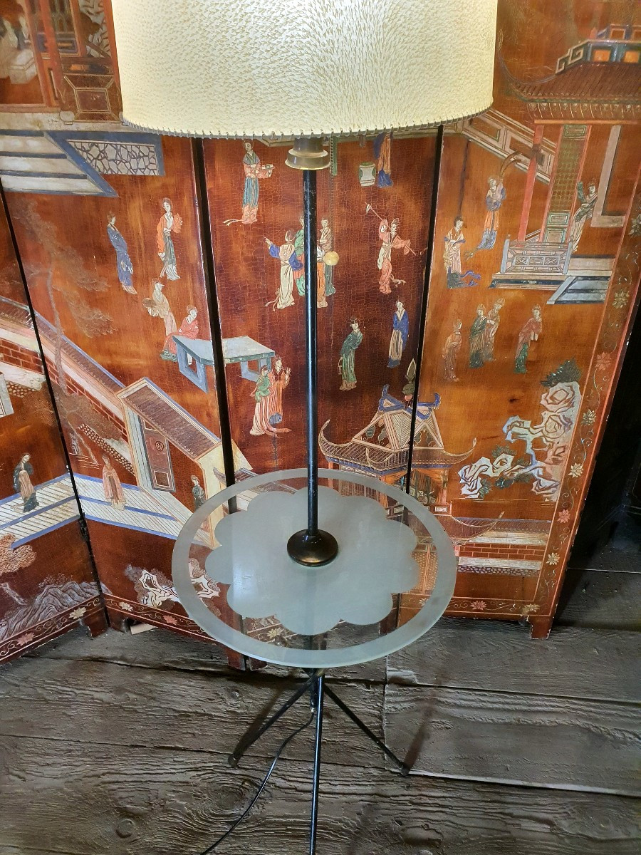 Vintage-style Floor Lamp In The Style Of Maison Jansen. -photo-2