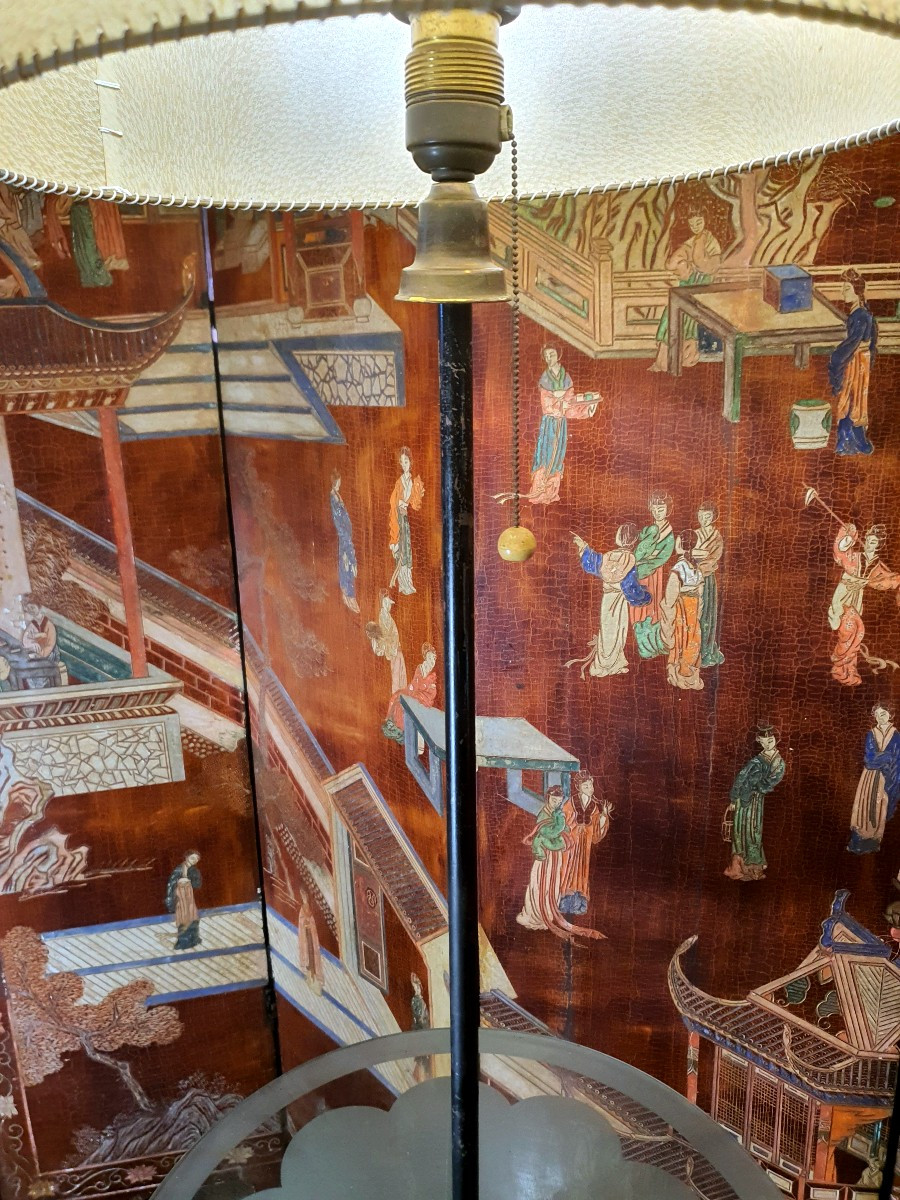 Vintage-style Floor Lamp In The Style Of Maison Jansen. -photo-3