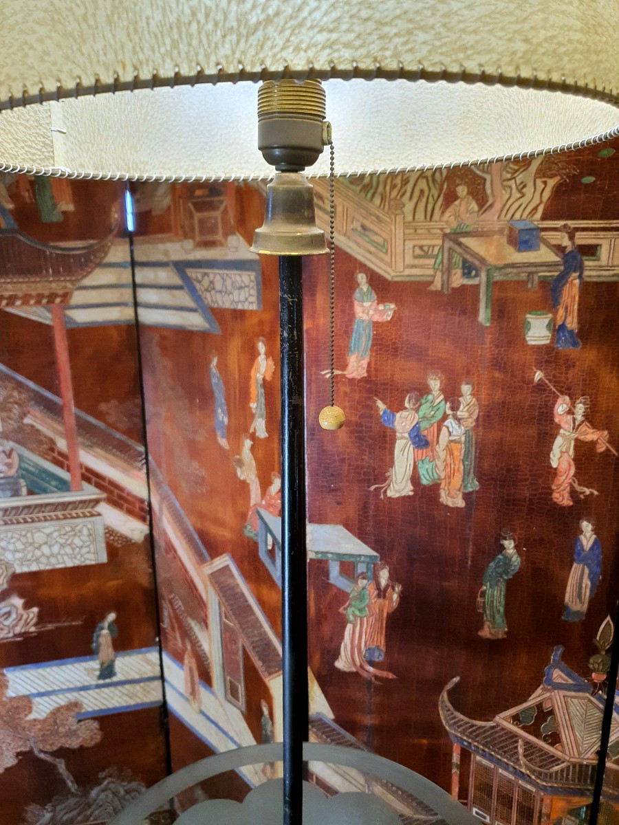 Vintage-style Floor Lamp In The Style Of Maison Jansen. -photo-4