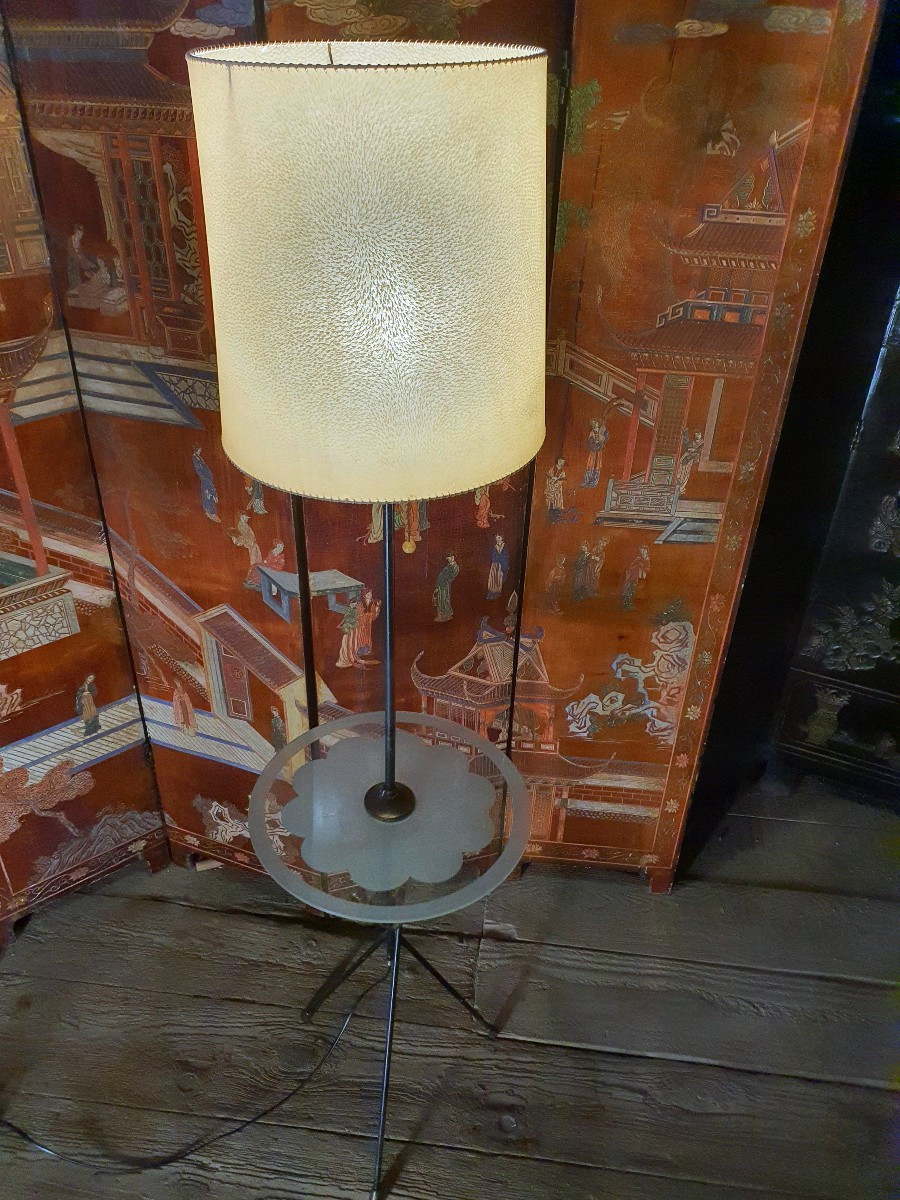 Vintage-style Floor Lamp In The Style Of Maison Jansen. -photo-2