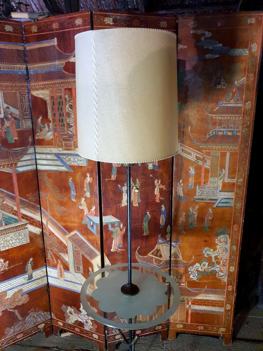 Vintage-style Floor Lamp In The Style Of Maison Jansen. -photo-3