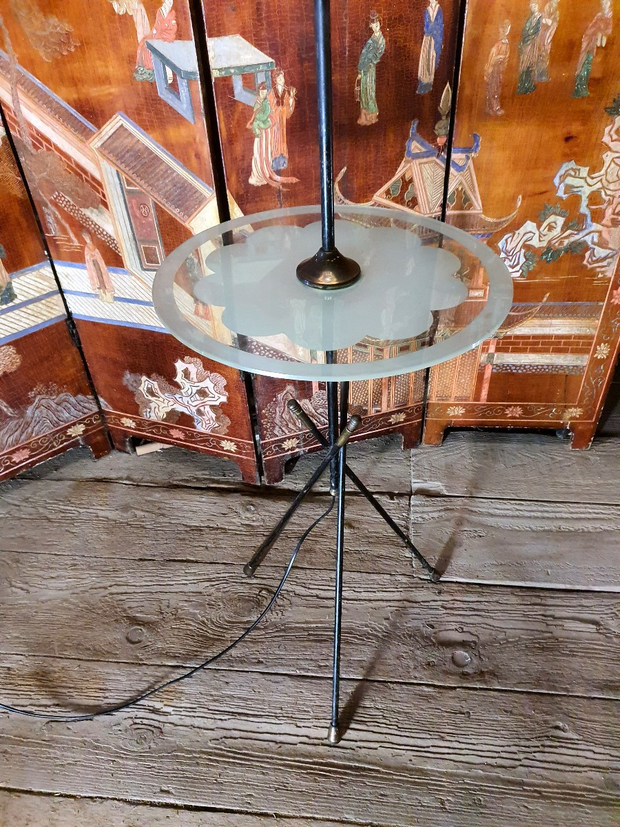 Vintage-style Floor Lamp In The Style Of Maison Jansen. -photo-4