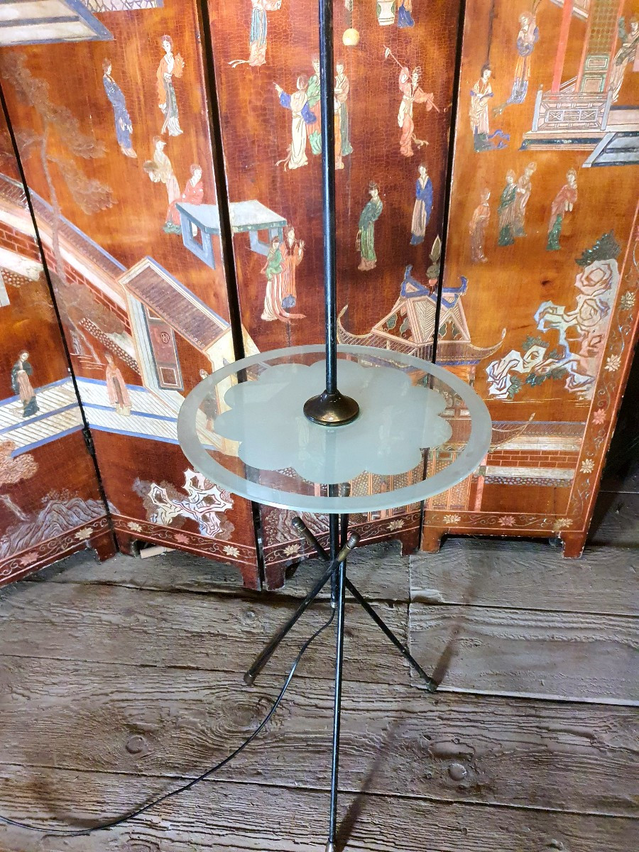 Vintage-style Floor Lamp In The Style Of Maison Jansen. -photo-5