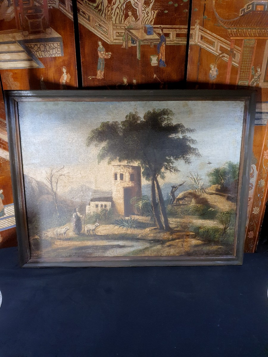 Landscape Painting, Italian School. -photo-2