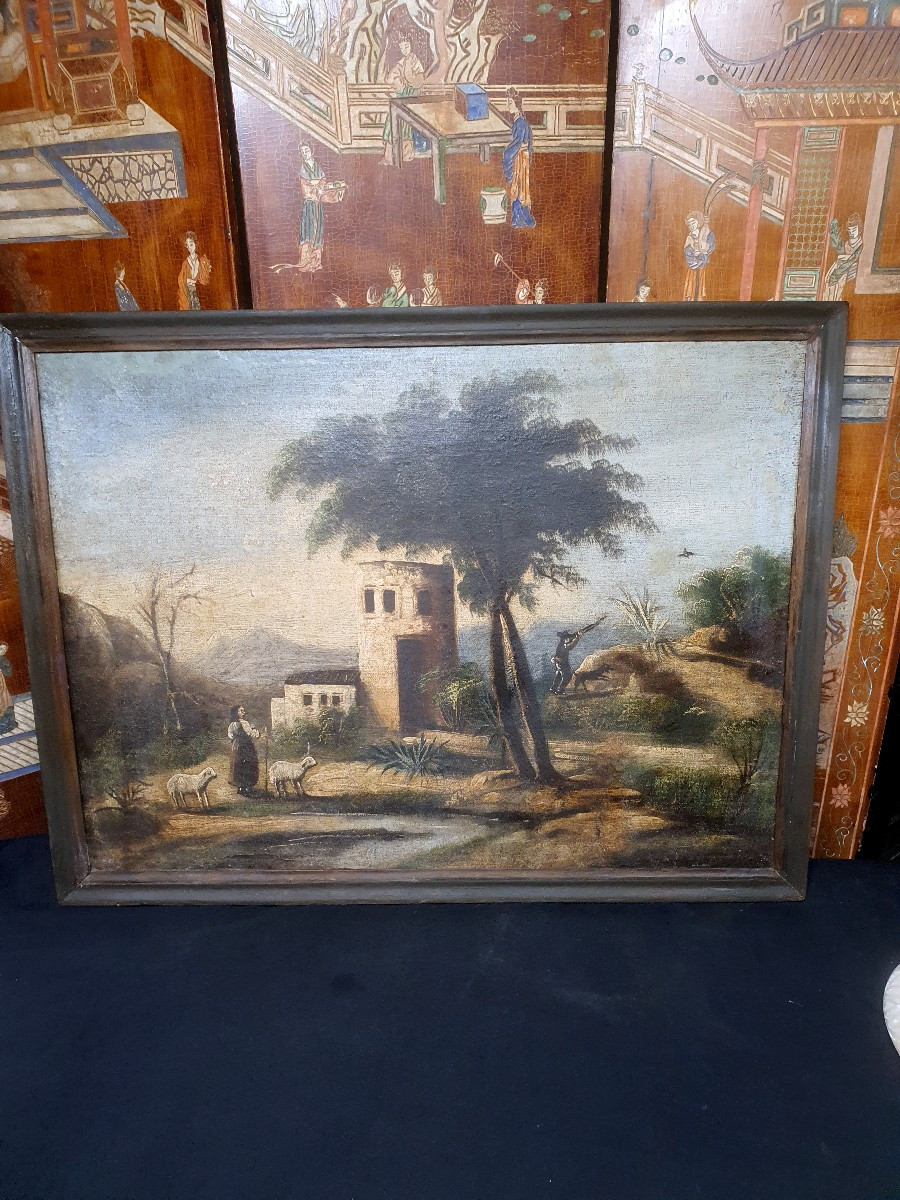 Landscape Painting, Italian School. -photo-1