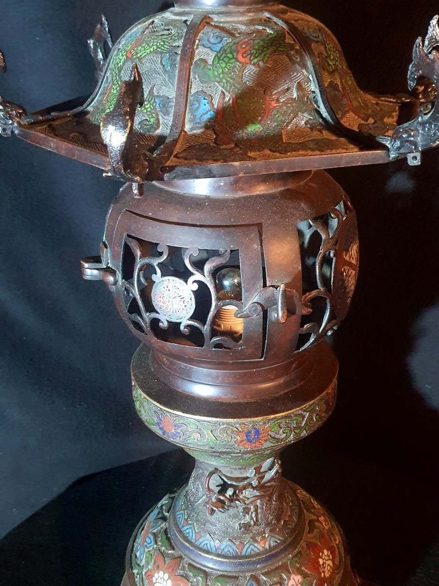 Bronze Temple Lantern, China Japan.-photo-1