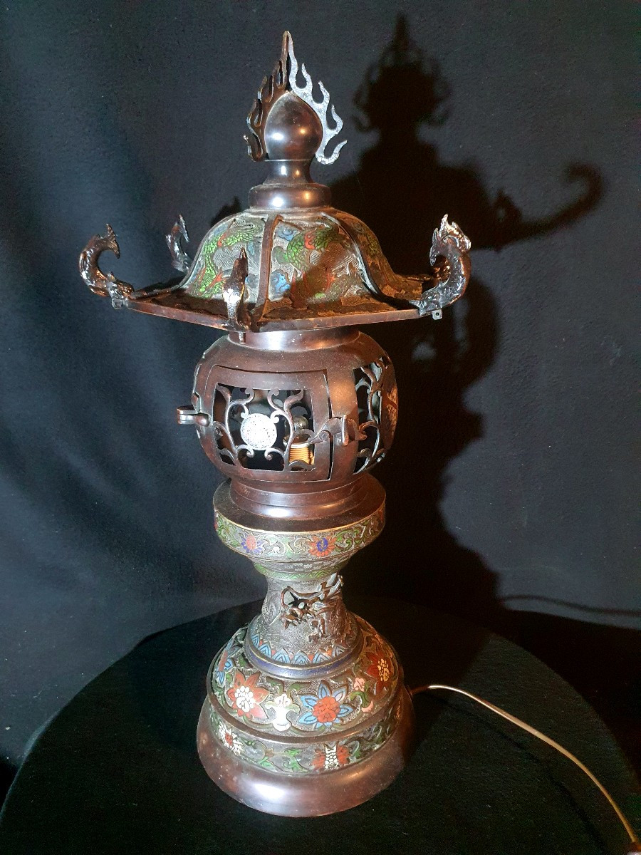 Bronze Temple Lantern, China Japan.