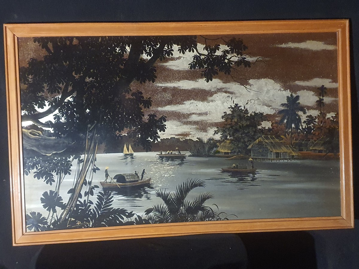 Vietnamese Lacquer Panel 